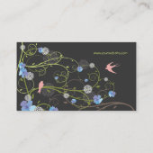 ブルーハイビスカススワローバードエレガントフローラガーデン 名刺 (裏面)