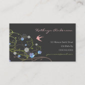 ブルーハイビスカススワローバードエレガントフローラガーデン 名刺 (正面)