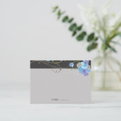 ブルーハイビスカススワール&スワローズ結婚フローラ プレイスカード (スタンド正面)