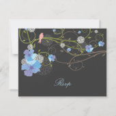 ブルーハイビスカススワール&スワローズ結婚フローラ 出欠カード (裏面)