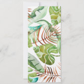 ブルーハイビスカストロピカルフローラリース招待状 招待状 (裏面)