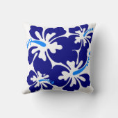 ブルーハイビスカスパターン クッション (裏面)