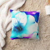 ブルーハイビスカスフラクタル クッション (ブランケット)