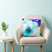 ブルーハイビスカスフラクタル クッション (椅子)