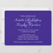 ブルーハイビスカスフラワー結婚式招待状 招待状 (裏面)