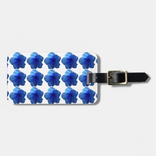 ブルーハイビスカスフラワー ラゲッジタグ (正面横)