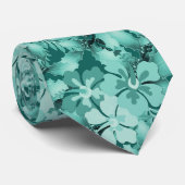 ブルーハイビスカスンホリートロピカルクリスマスタイ ネクタイ (ロール)
