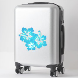 ブルーハイビスカス熱帯花 シール