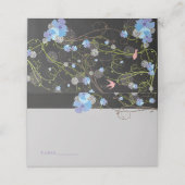 ブルーハイビスカス&スワローズフローラ結婚シャルボードズ プレイスカード (外部開封)