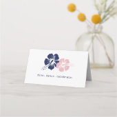 ブルーハイビスカス&ピンクエアラインチケットゲストシーティング プレイスカード (裏面)