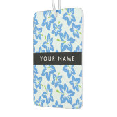 ブルーハイビスカス、ブルーフラワーズ、お名前 カーエアーフレッシュナー (左)