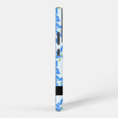 ブルーハイビスカス、ブルーフラワーズ、お名前 SAMSUNG GALAXYケース (右側面)