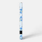 ブルーハイビスカス、ブルーフラワーズ、お名前 SAMSUNG GALAXYケース (左側面)