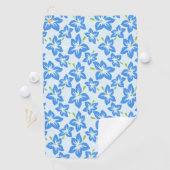 ブルーハイビスカス、ブルーフラワー、花のパターン ゴルフタオル (インサイチュ)