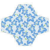 ブルーハイビスカス、ブルーフラワー、花のパターン サッカーボール (フラット)