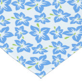 ブルーハイビスカス、ブルーフラワー、花のパターン ショートテーブルランナー (コーナー)