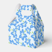 ブルーハイビスカス、ブルーフラワー、花のパターン フェイバーボックス (正面サイド)