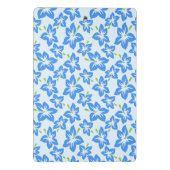 ブルーハイビスカス、ブルーフラワー、花のパターン ミニクリップボード (裏面)