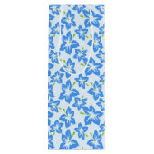 ブルーハイビスカス、ブルーフラワー、花のパターン ワインギフトバッグ (裏面)