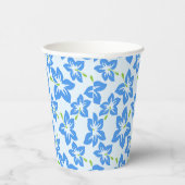 ブルーハイビスカス、ブルーフラワー、花のパターン 紙コップ (右)