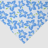 ブルーハイビスカス、ブルーフラワー、花のパターン 薄葉紙 (詳細)