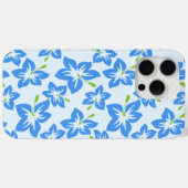 ブルーハイビスカス、ブルーフラワー、花のパターン Case-Mate iPhoneケース (裏面 (横))
