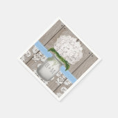 ブルーハイモノグラムのジゲアメイソンジャー スタンダードカクテルナプキン (角)