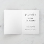 ブルーハイランドカウバースデーパーティーへの招待 招待状 (内部)