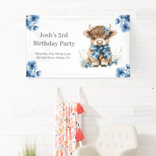 ブルーハイランドカウバースデーパーティー 横断幕 (インサイチュ)