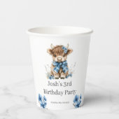 ブルーハイランドカウバースデーパーティー 紙コップ (裏面)