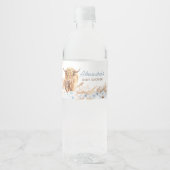 ブルーハイランド牛のベビーシャワー ペットボトルラベル (正面)