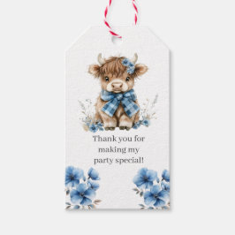 ブルーハイランド牛の誕生日パーティーのお願い ギフトタグ