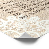 ブルーハイ素朴ダゲアレースバーラップ結婚ズシーティング ポスター (角)