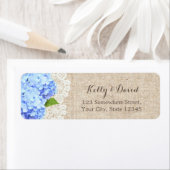 ブルーハイ素朴ドラゲアレース&バーラップ結婚ズ ラベル (インサイチュ)