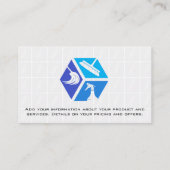 ブルーハウスクリーニングアイコン | 浴室タイル 名刺 (裏面)