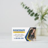 ブルーハウスクリーニングサービスオフィス清掃メイド 名刺 (スタンド正面)