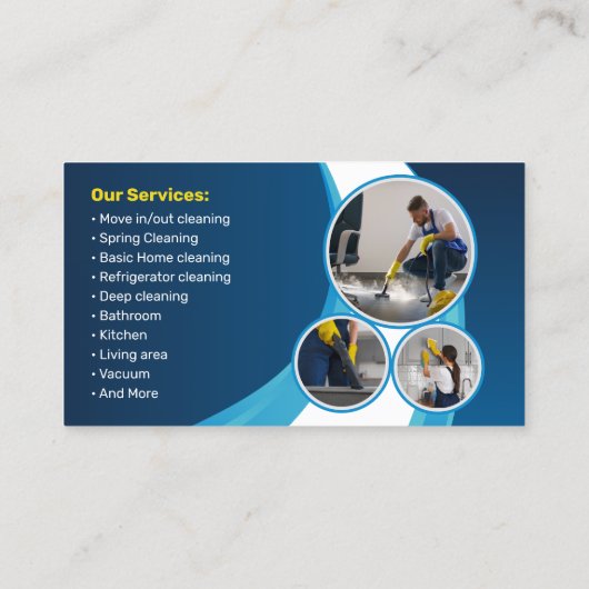 ブルーハウスクリーニングハウスキーパージャニージョナルメイド 名刺 (裏面)