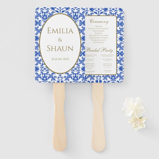 ブルーハエレガントンドファンイタリアンプログラム ハンドファン (正面&裏面)