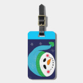 ブルーハット雪だるま ラゲッジタグ (正面縦)