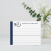 ブルーハッピーキャットパーソナライズされたレシピカード ポストカード (スタンド正面)