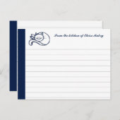 ブルーハッピーキャットパーソナライズされたレシピカード ポストカード (正面/裏面)