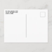 ブルーハッピーニューイヤータイポグラフィ | フォト ポストカード (裏面)