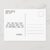 ブルーハッピーニューイヤー2025 5フォトコラージュ ポストカード (裏面)