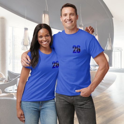 ブルーハッピーニューイヤーTシャツ Tシャツ