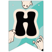 ブルーハッピーハローウィンキッズパーティー バンティングフラッグ (第1の旗)