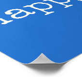 ブルーハッピーバースデーポスター ポスター (角)