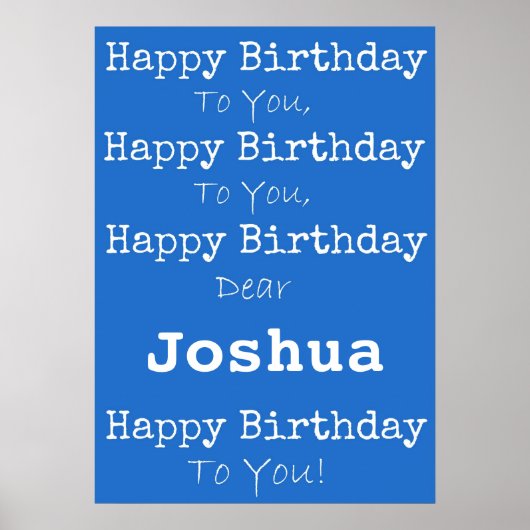 ブルーハッピーバースデーポスター ポスター (正面)