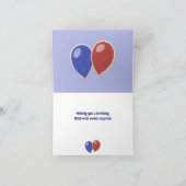 ブルーハッピーバースデー切り出しクッキーwバルーン カード (内部)