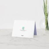 ブルーハッピーバースデー切り出しクッキーwバルーン カード (裏面)