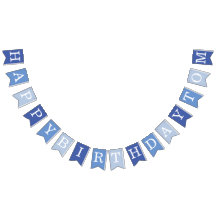 ブルーハッピーバースデー3レターネームボーイマントム